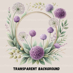 Purple Floral Frames Clipart Bundle - CraftNest - Digital Crafting and Art