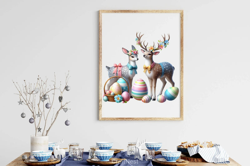 Easter Deer Clipart Bundle - CraftNest - Digital Crafting and Art