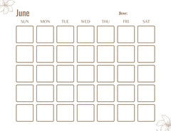 Blank Monthly Calendar KDP Planner - CraftNest - Digital Crafting and Art