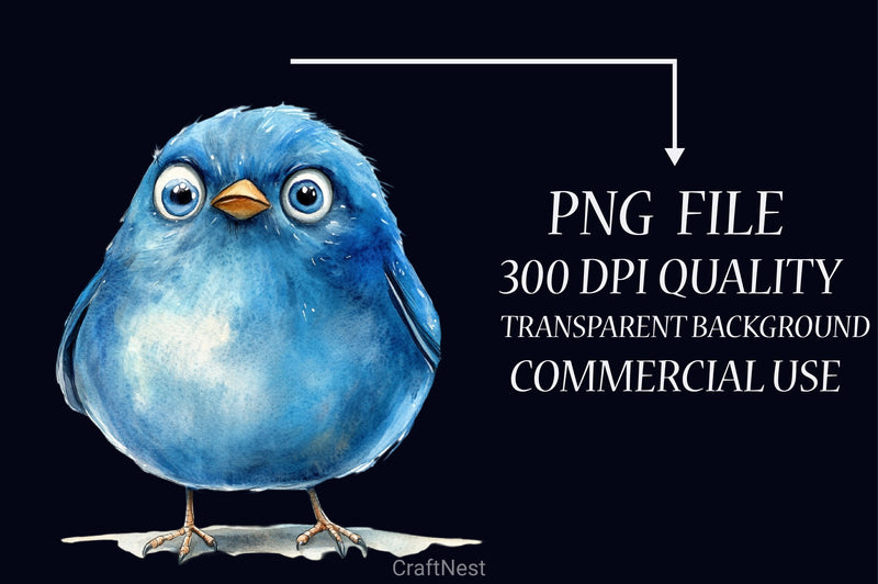 Cute Quirky Birds Clipart Bundle - CraftNest - Digital Crafting and Art