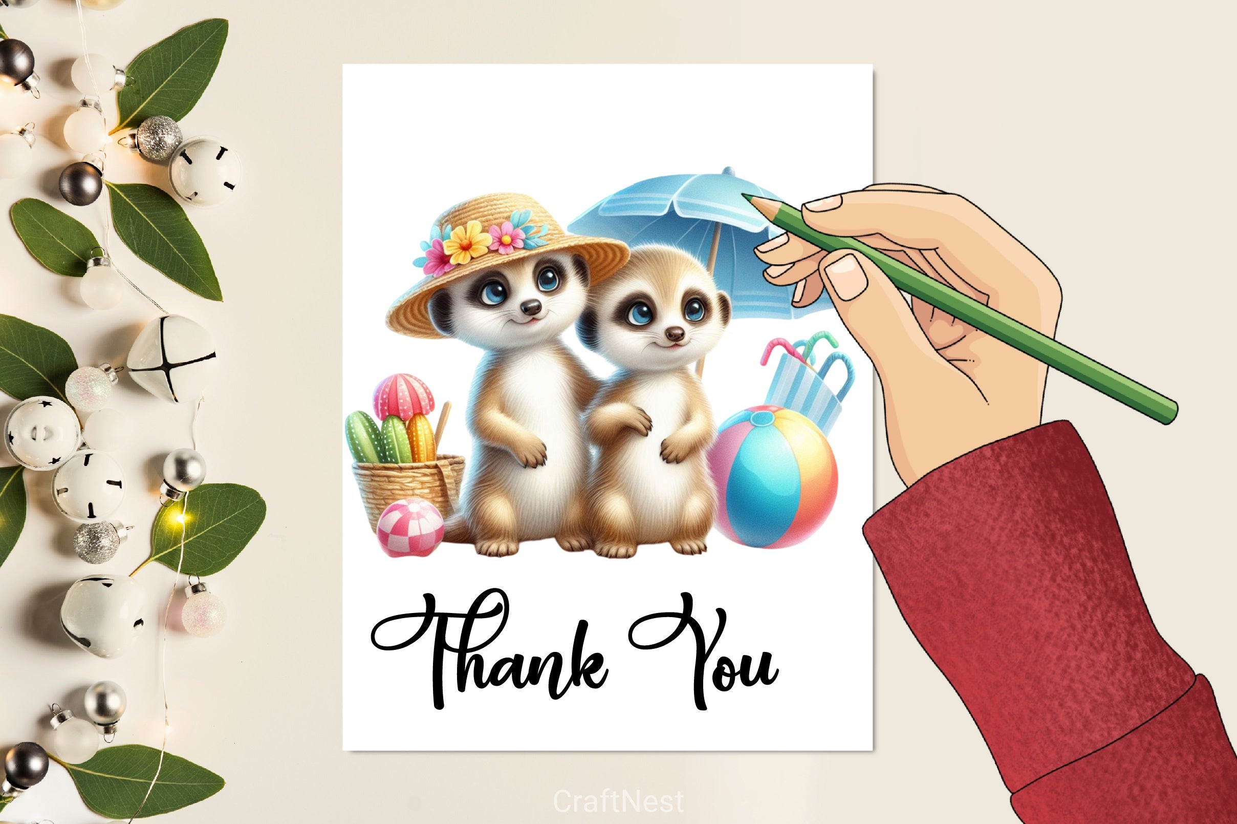 Cute Animals Summer Clipart Bundle - CraftNest - Digital Crafting and Art