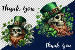 St Patricks Day Skull Clipart Bundle - CraftNest - Digital Crafting and Art