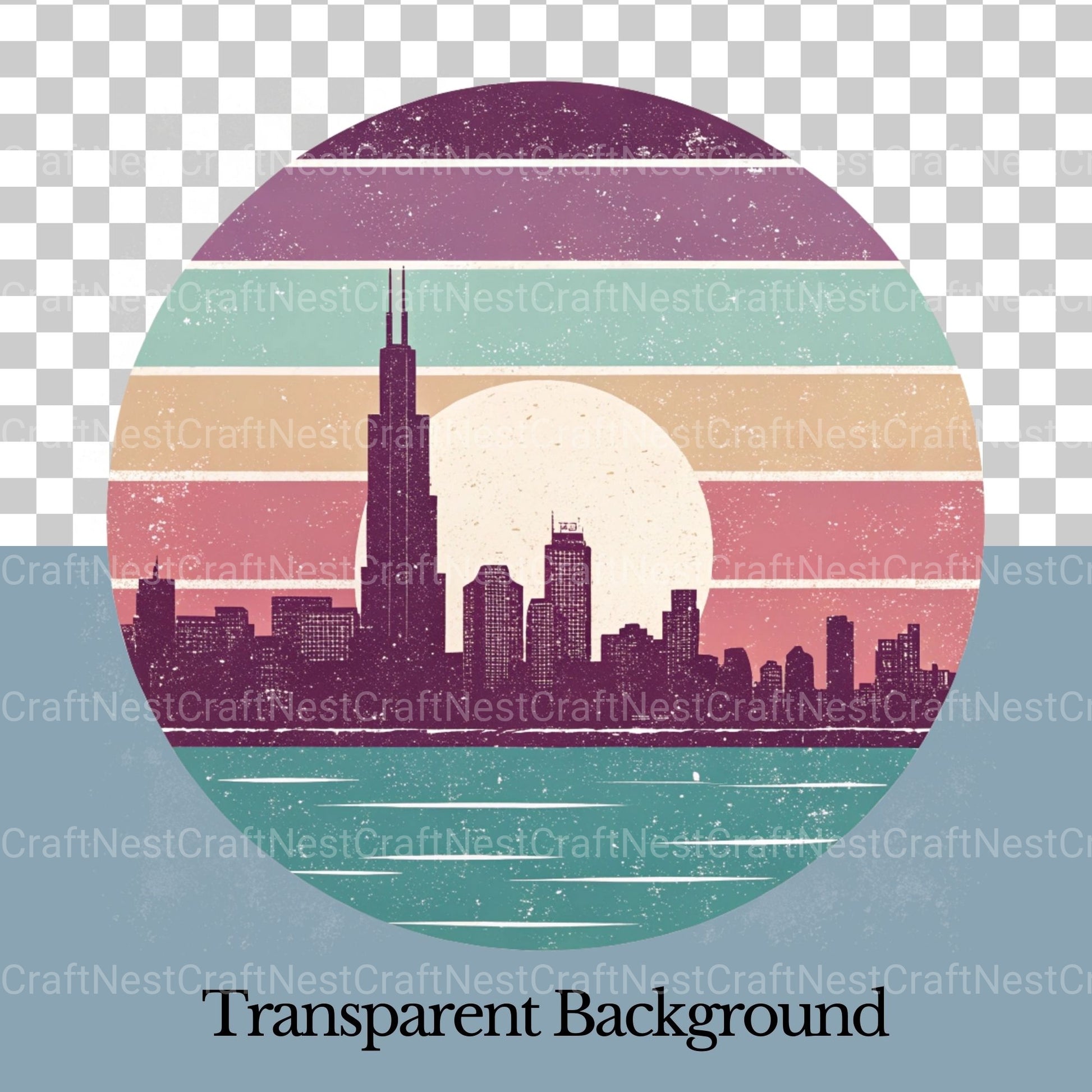 Retro Sunsets 3 Clipart Bundle - CraftNest - Digital Crafting and Art