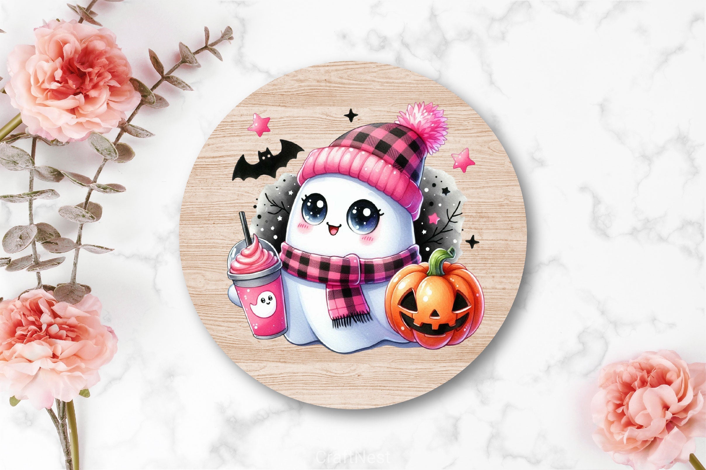 Cute Ghost Cute Halloween Clipart Bundle 15 - CraftNest - Digital Crafting and Art