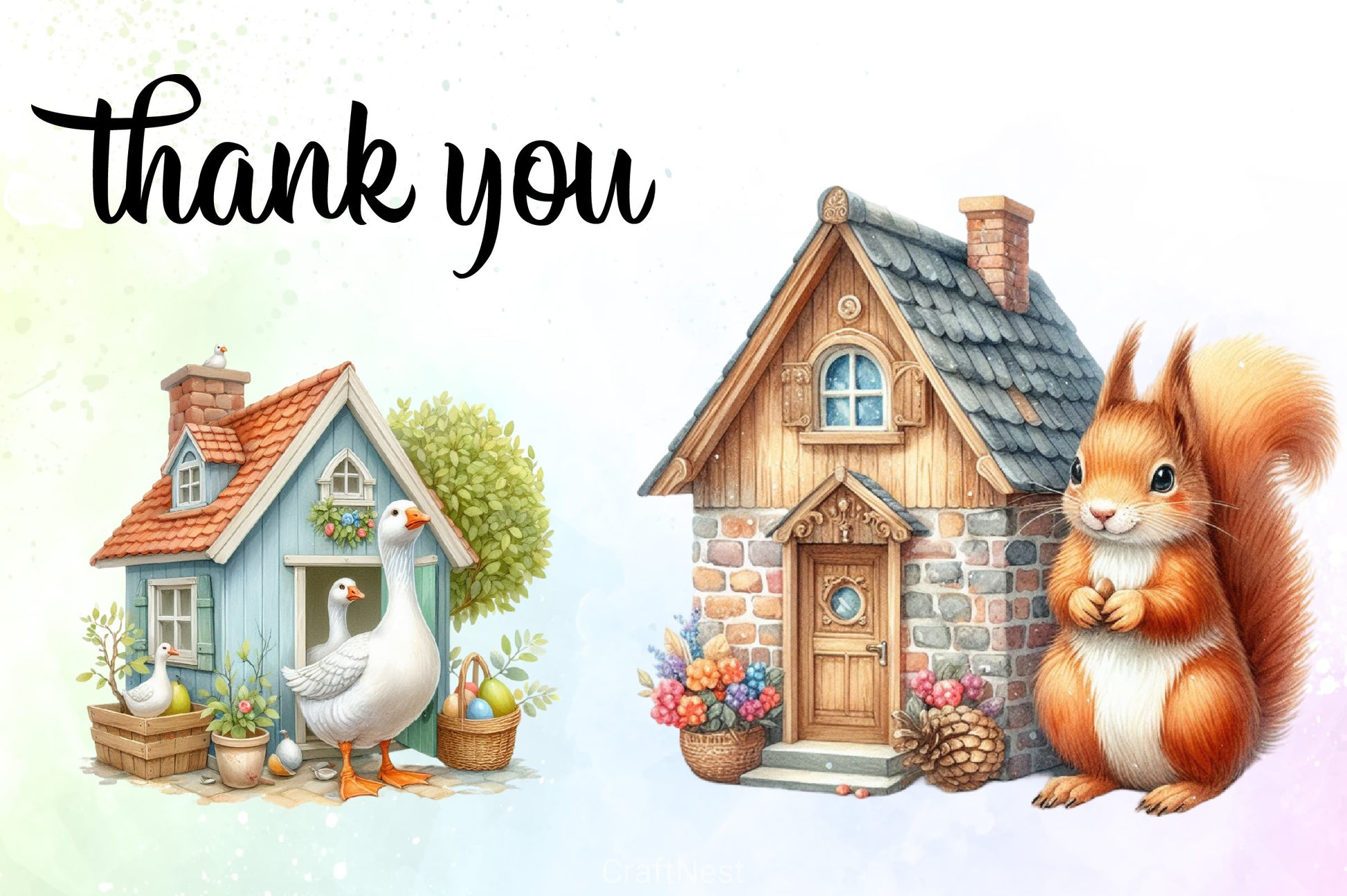 Animals House Clipart Bundle - CraftNest - Digital Crafting and Art