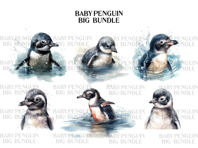 Baby Penguins Clipart - CraftNest