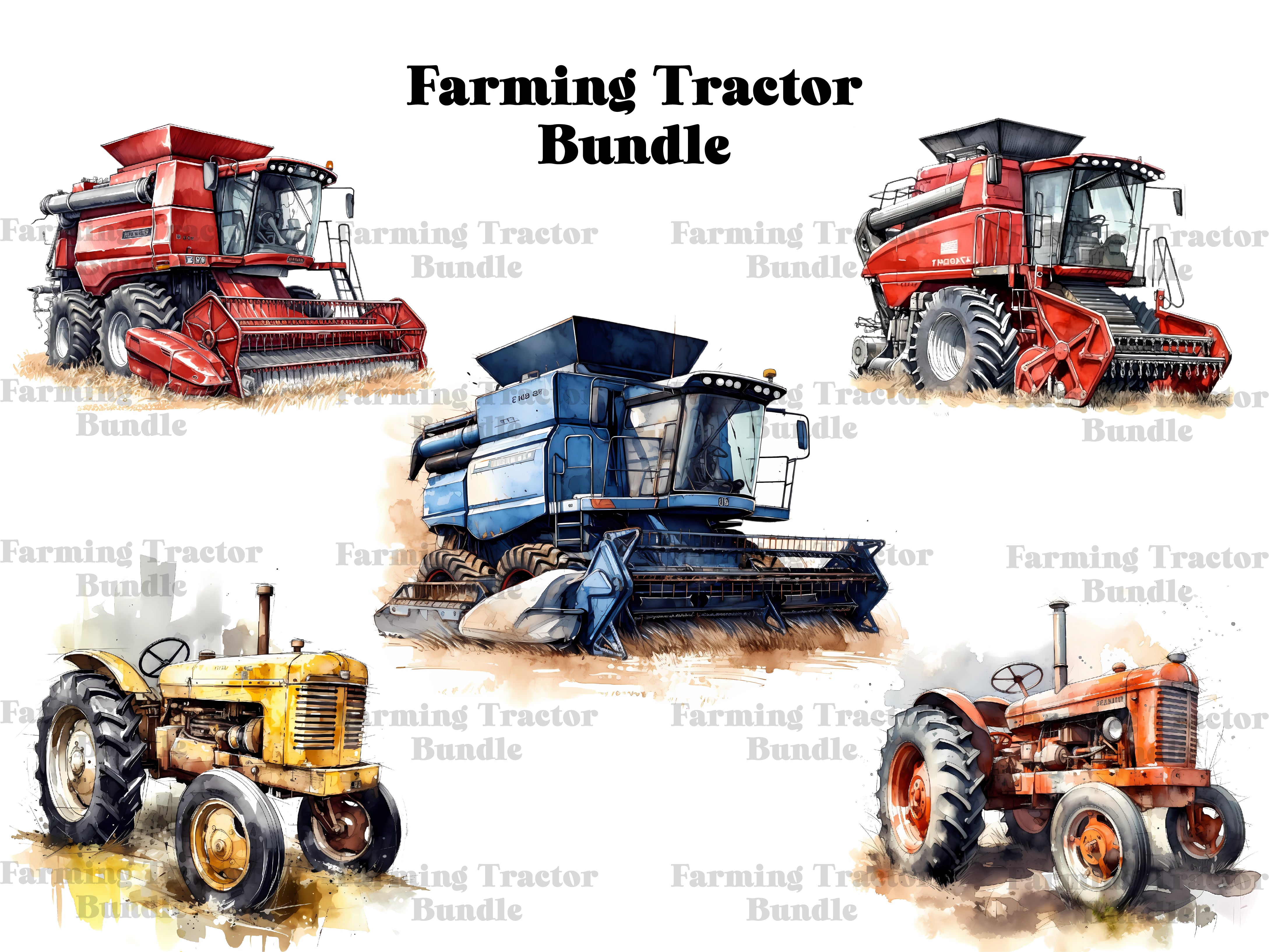 Farmer Tractors Clipart - CraftNest