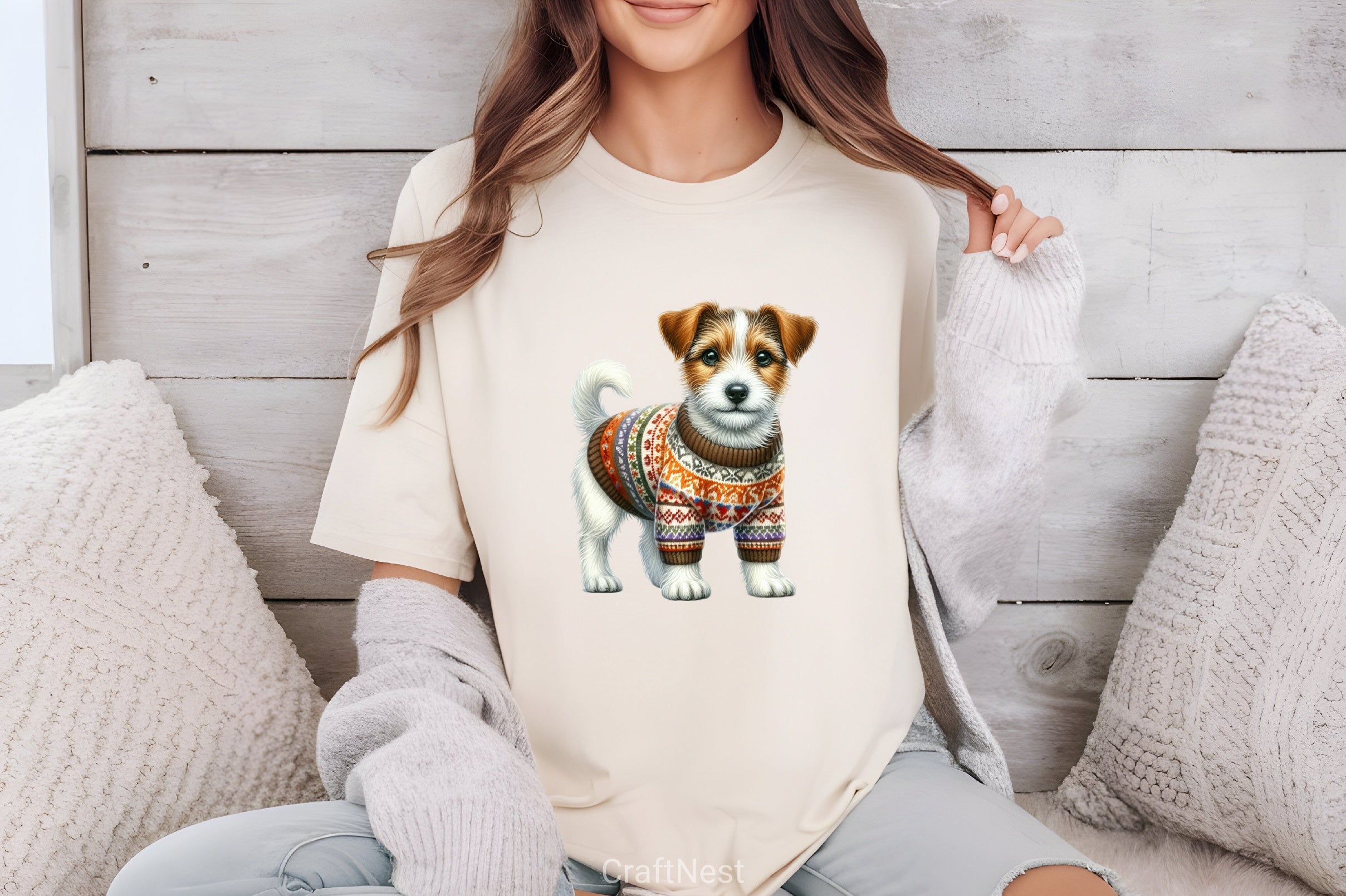 Christmas Jack Russell Terrier Clipart Bundle - CraftNest - Digital Crafting and Art