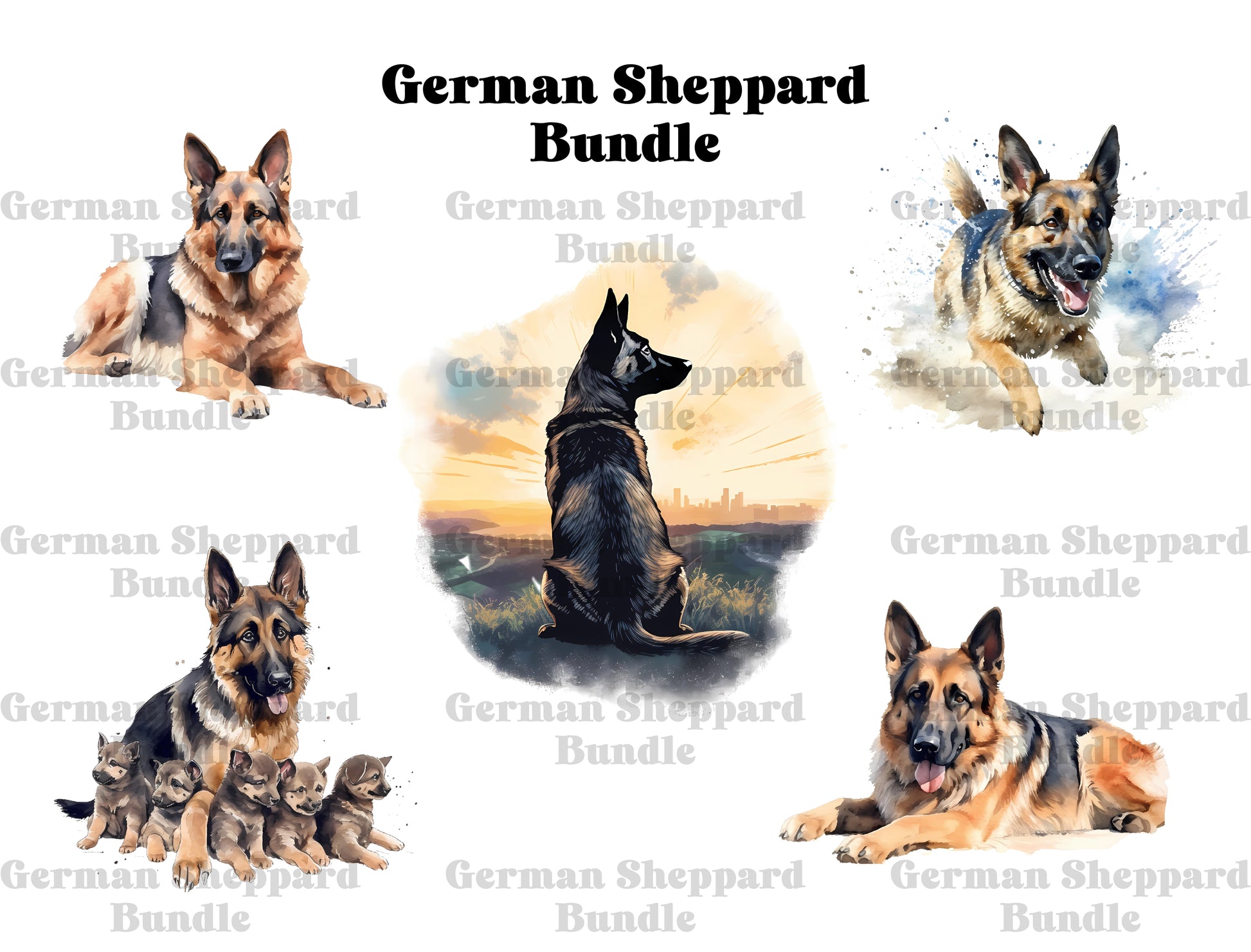 German Shepherd Clipart - CraftNest