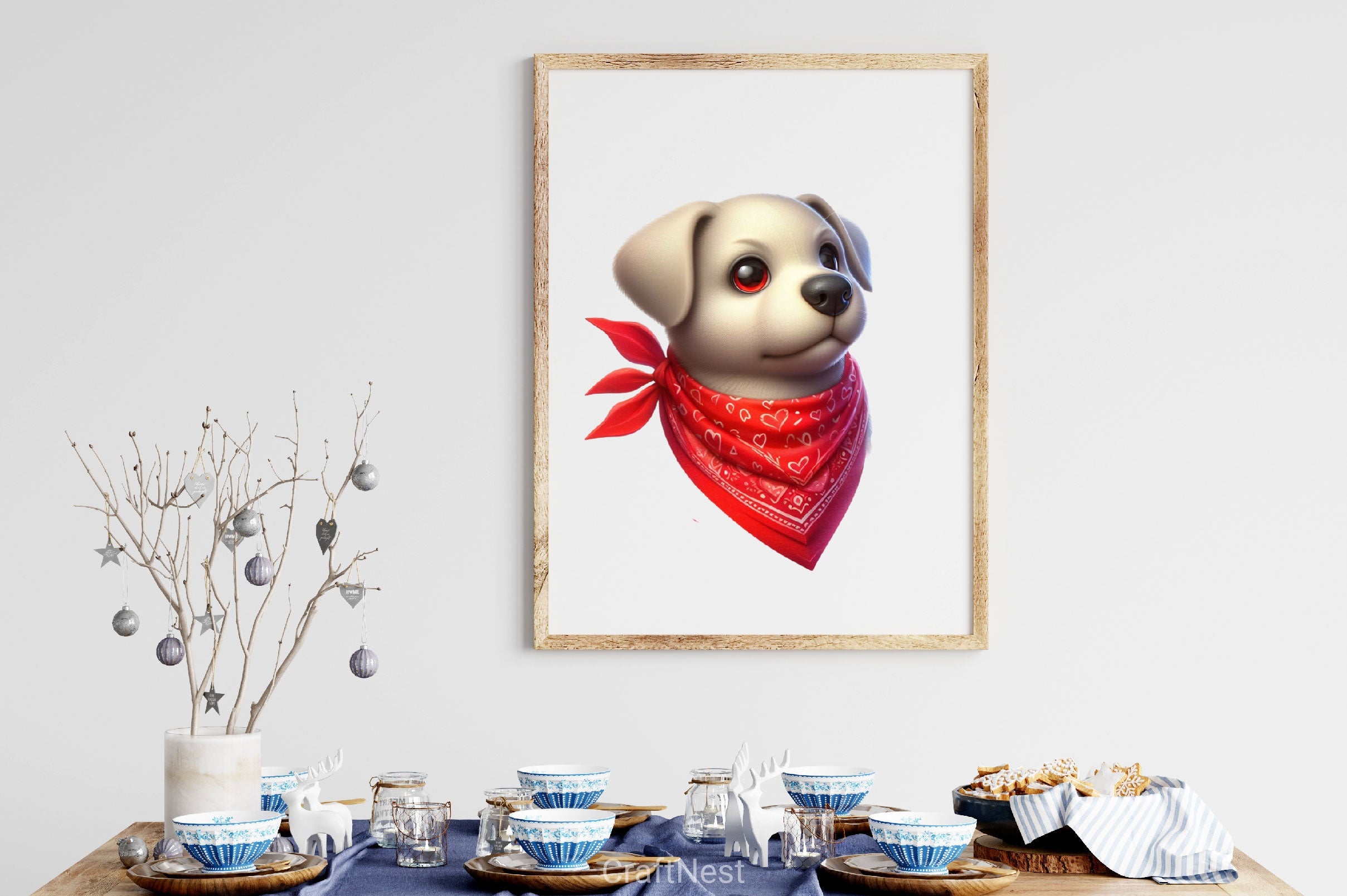 Valentine's Dog Bandana Clipart Bundle - CraftNest - Digital Crafting and Art