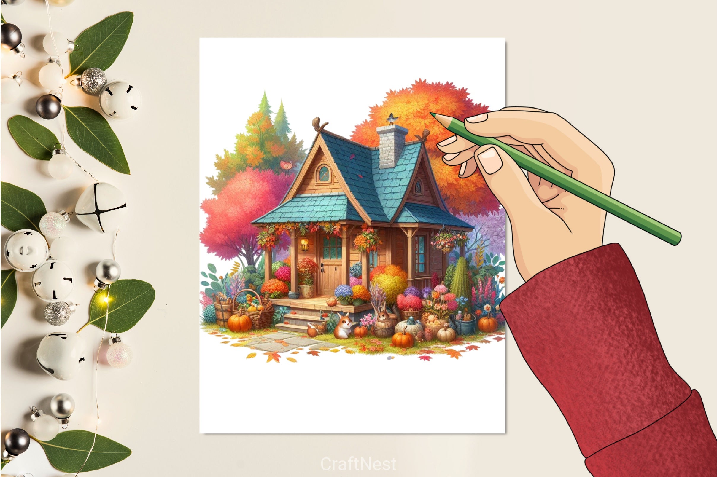 Autumn House Clipart Bundle 2 - CraftNest - Digital Crafting and Art