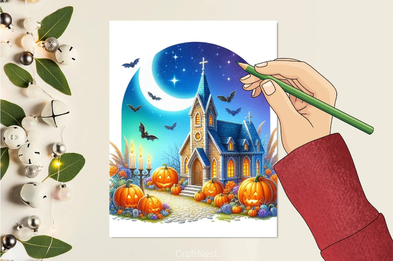 Halloween House Clipart Bundle 6 - CraftNest - Digital Crafting and Art