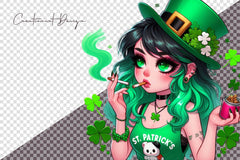 St Patrick's Day Chibi Girl Clipart Bundle - CraftNest - Digital Crafting and Art