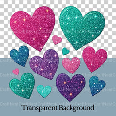 Heart Confetti Clipart Bundle - CraftNest - Digital Crafting and Art