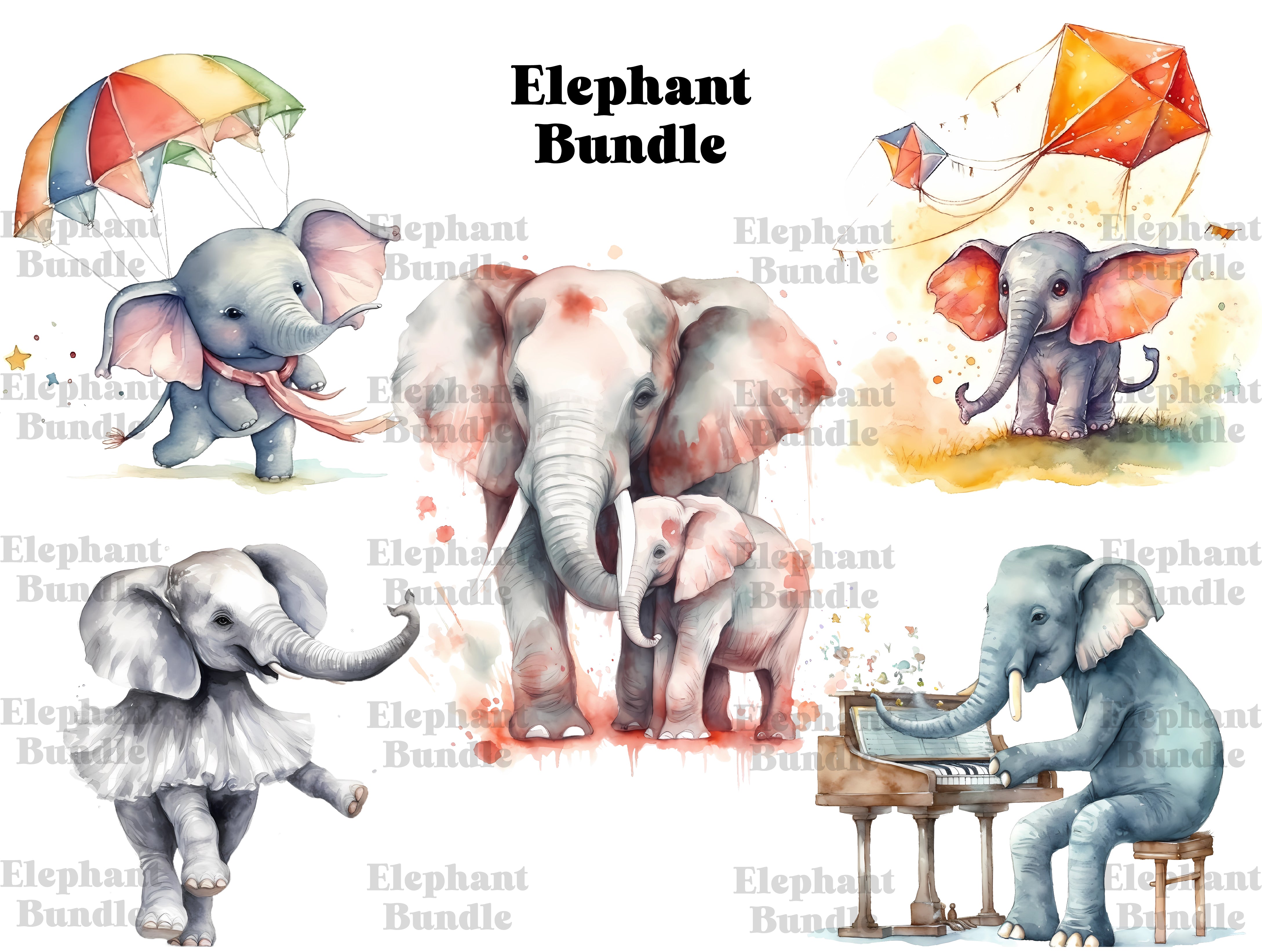 Elephant Clipart - CraftNest