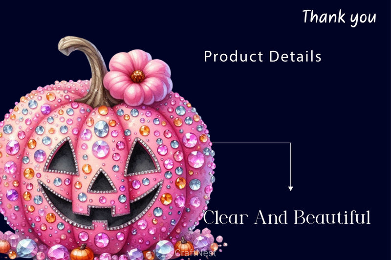 Rhinestone Pumpkin Halloween Clipart Bundle - CraftNest - Digital Crafting and Art