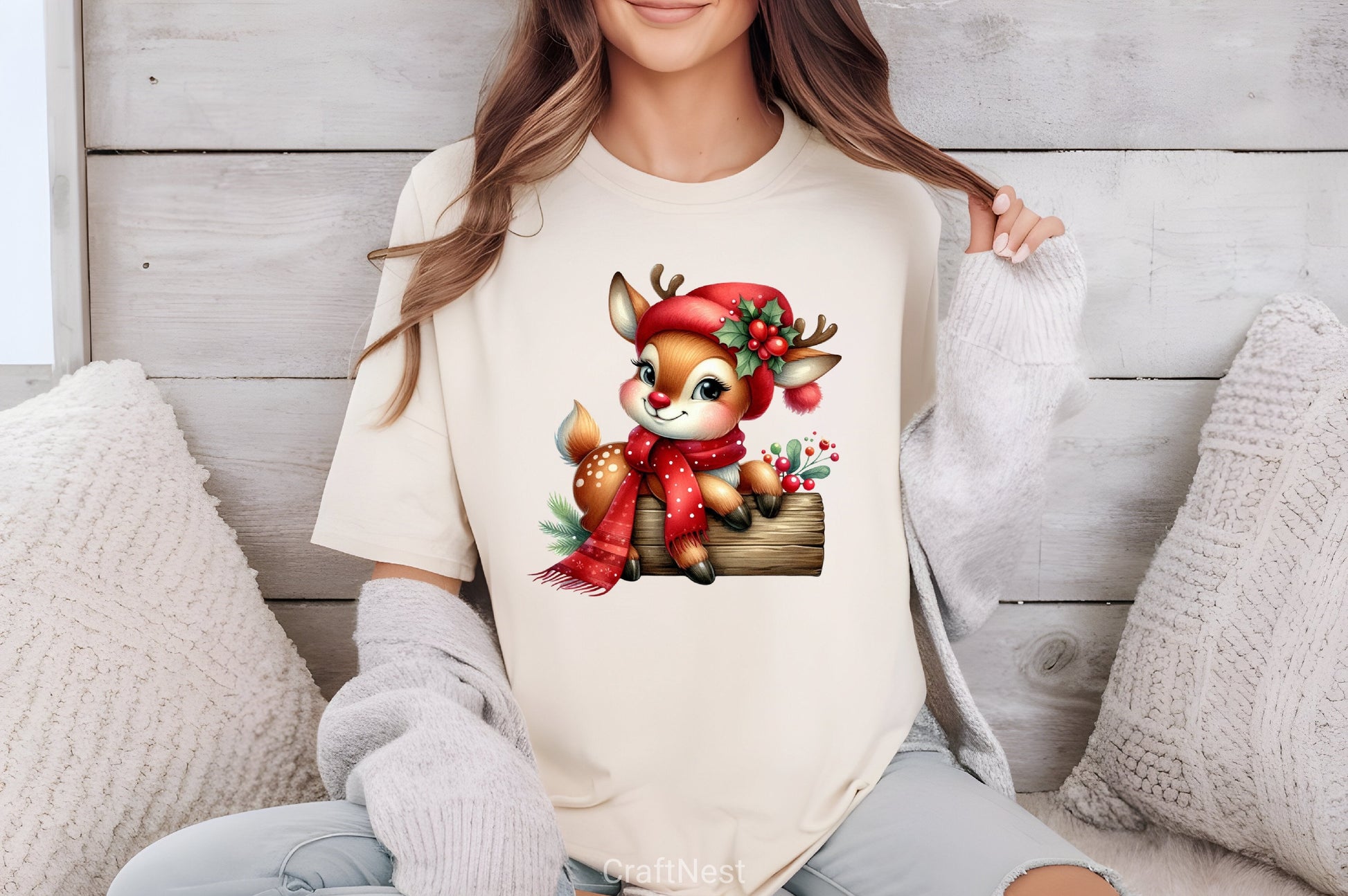 Christmas Reindeer Clipart Bundle 7 - CraftNest - Digital Crafting and Art