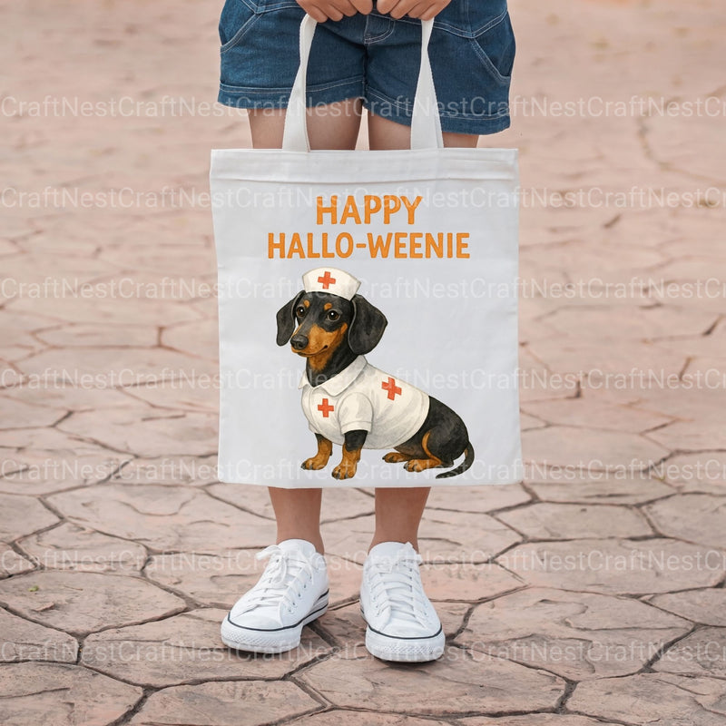 Dachshund Nurse Halloween Clipart Bundle - CraftNest - Digital Crafting and Art