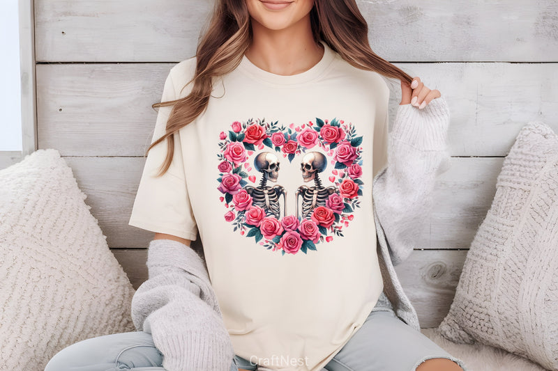 Valentine's Day Skull Heart Clipart Bundle - CraftNest - Digital Crafting and Art