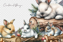 Cute Bunny Clipart Bundle 1 - CraftNest - Digital Crafting and Art