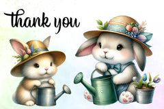 Bunny Flowers Clipart Bundle - CraftNest - Digital Crafting and Art