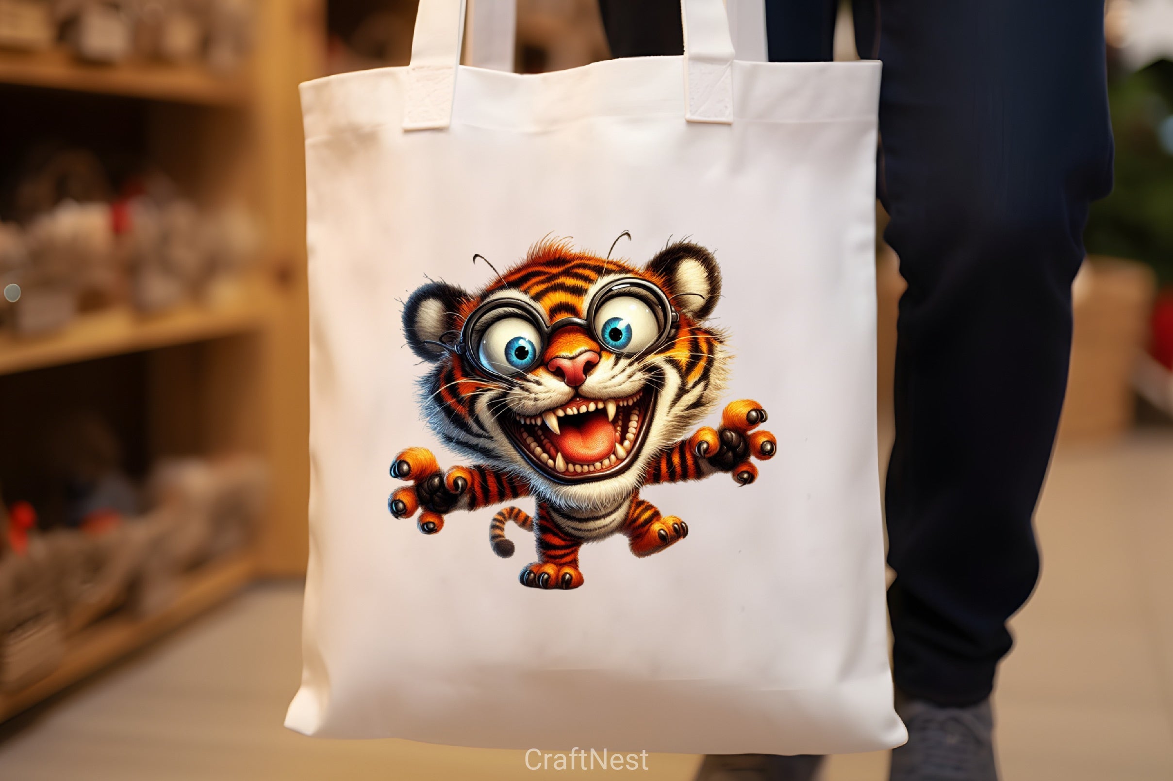 Funny Crazy Tiger Clipart Bundle - CraftNest - Digital Crafting and Art