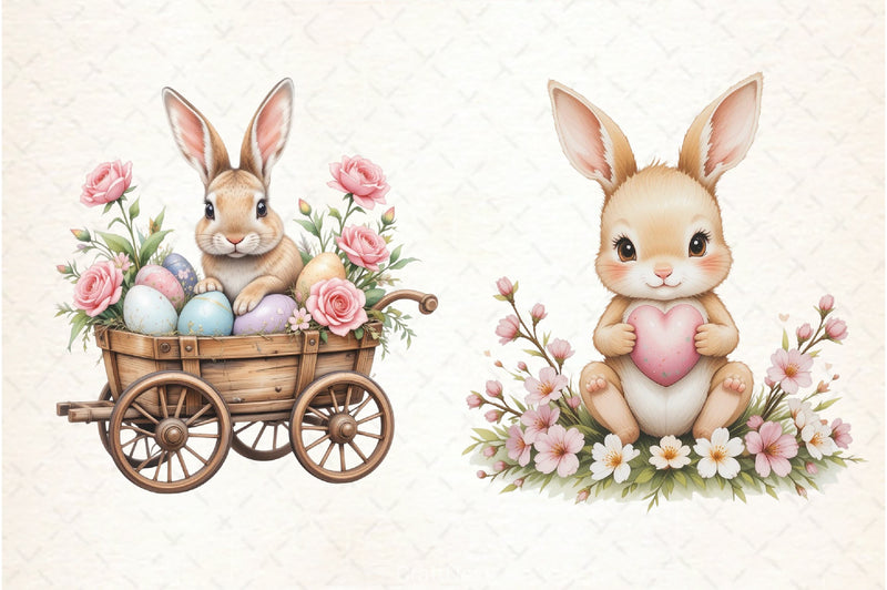 Pink Easter Clipart Bundle - CraftNest - Digital Crafting and Art