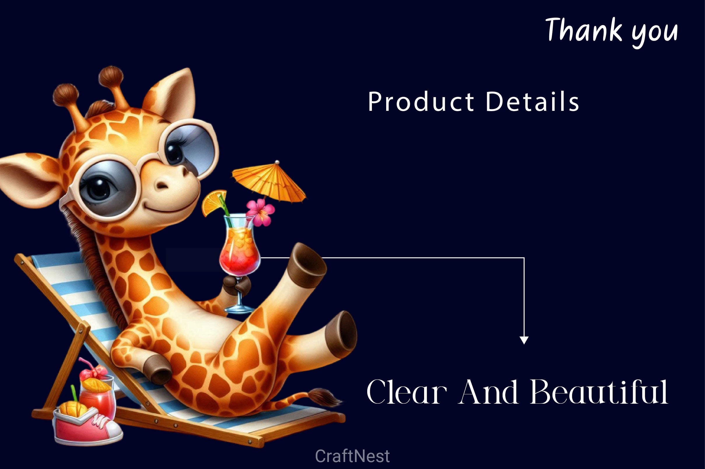 Summer Cocktail And Animals Clipart Bundle - CraftNest - Digital Crafting and Art