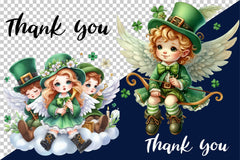 St Patrick'S Angels Illustration Clipart Bundle - CraftNest - Digital Crafting and Art