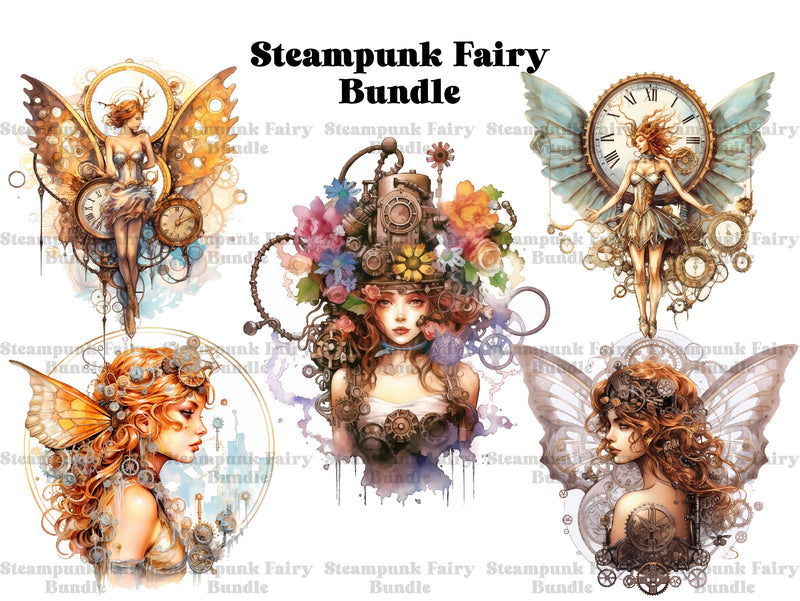 Steampunk Fairies Clipart - CraftNest