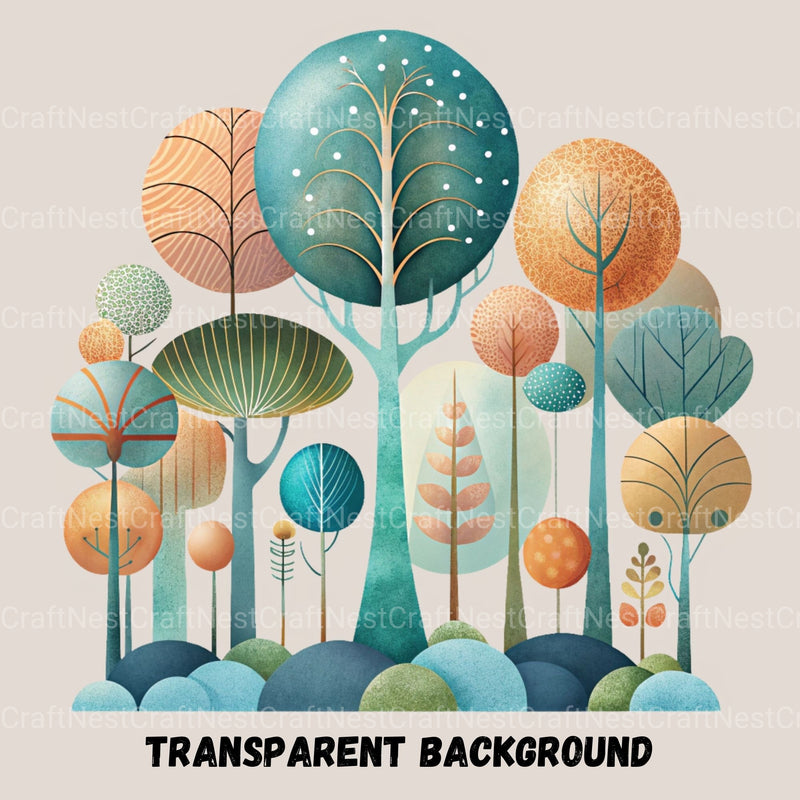 Quirky Trees Clipart Bundle - CraftNest - Digital Crafting and Art