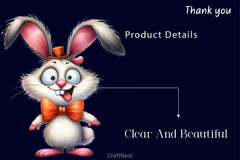 Cute Bunny Bunny Rabbit Clipart Bundle - CraftNest - Digital Crafting and Art
