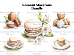 Coconut Macarons Clipart - CraftNest