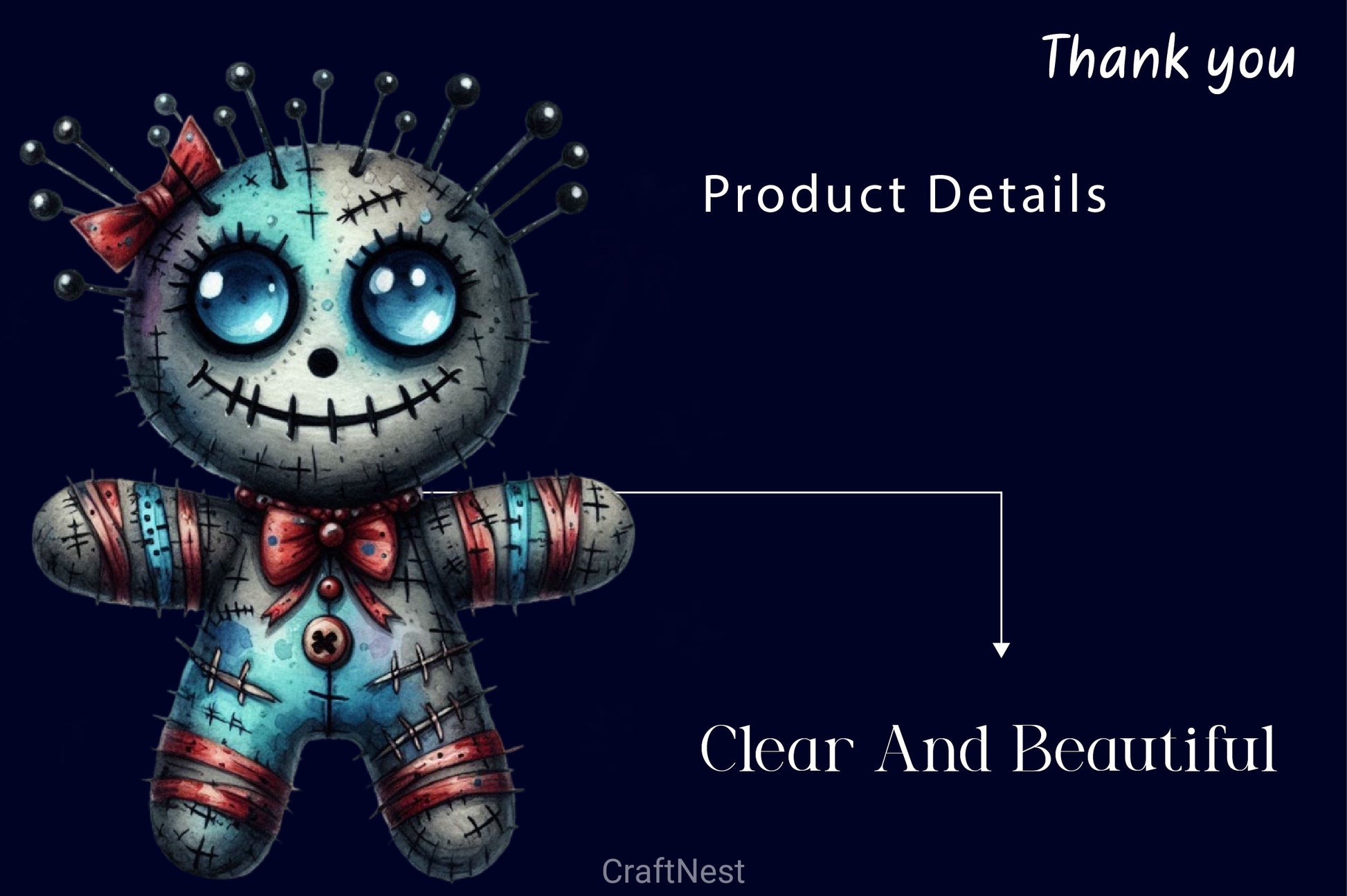 Halloween Gothic Voodoo Doll Clipart Bundle 3 - CraftNest - Digital Crafting and Art