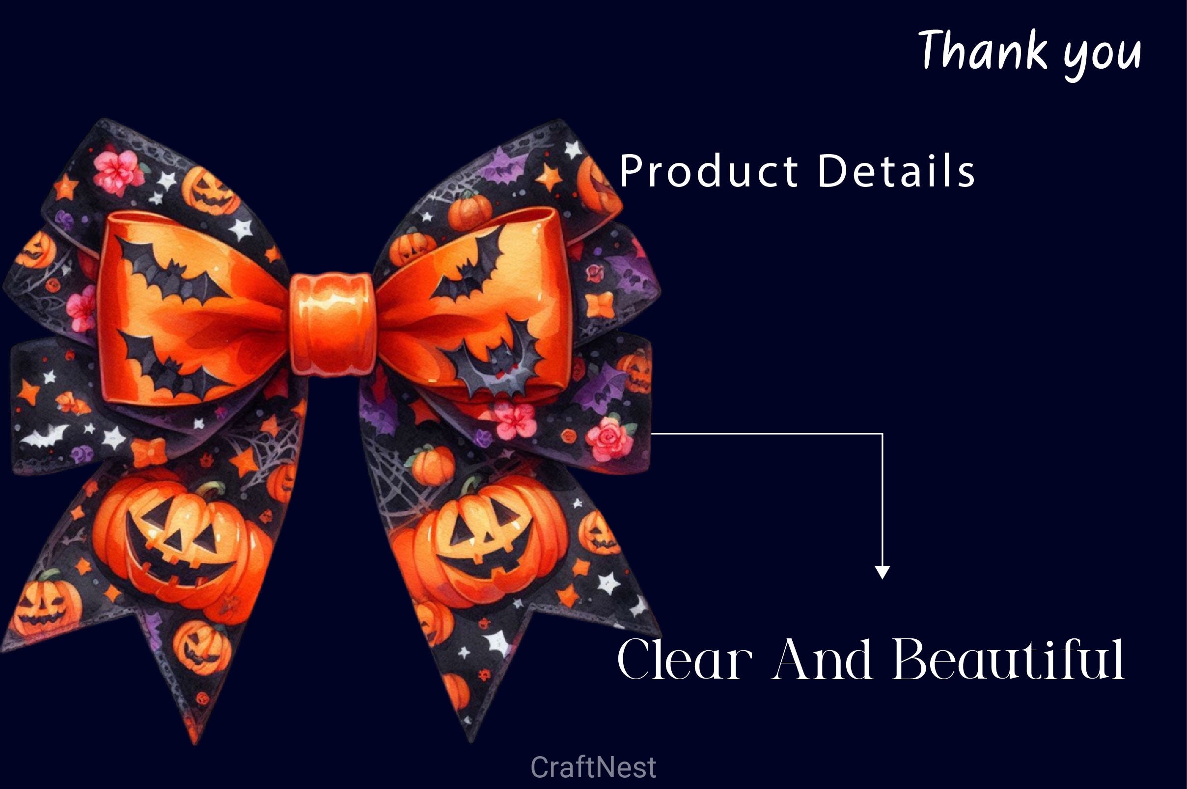 Halloween Coquette Bow Clipart Bundle 6 - CraftNest - Digital Crafting and Art