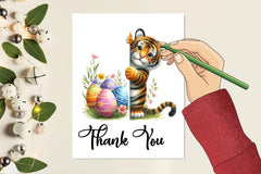 Easter Tiger Clipart Bundle - CraftNest - Digital Crafting and Art