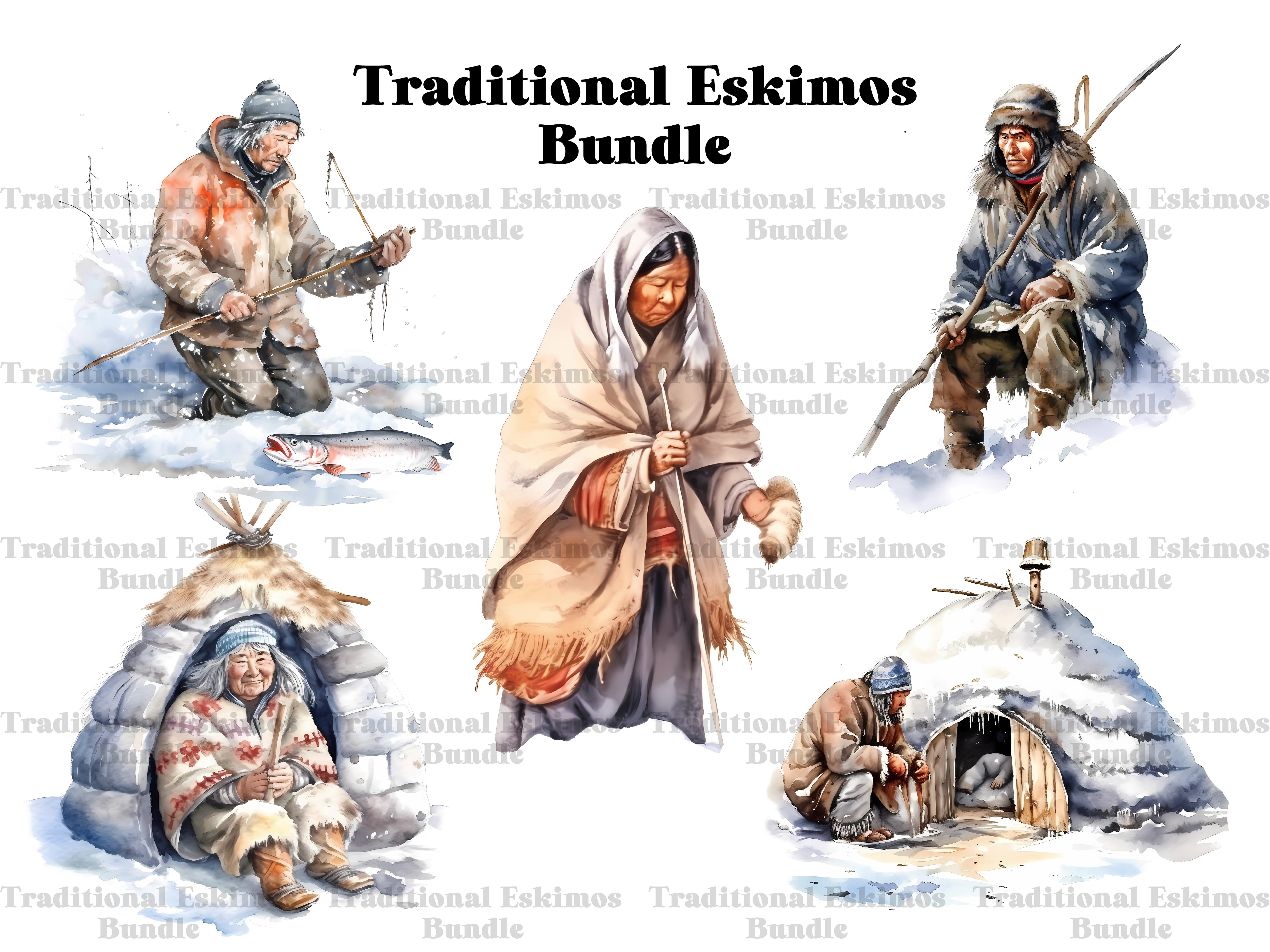 Traditional Eskimo Clipart - CraftNest