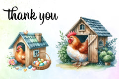 Chicken Coop Clipart Bundle - CraftNest - Digital Crafting and Art