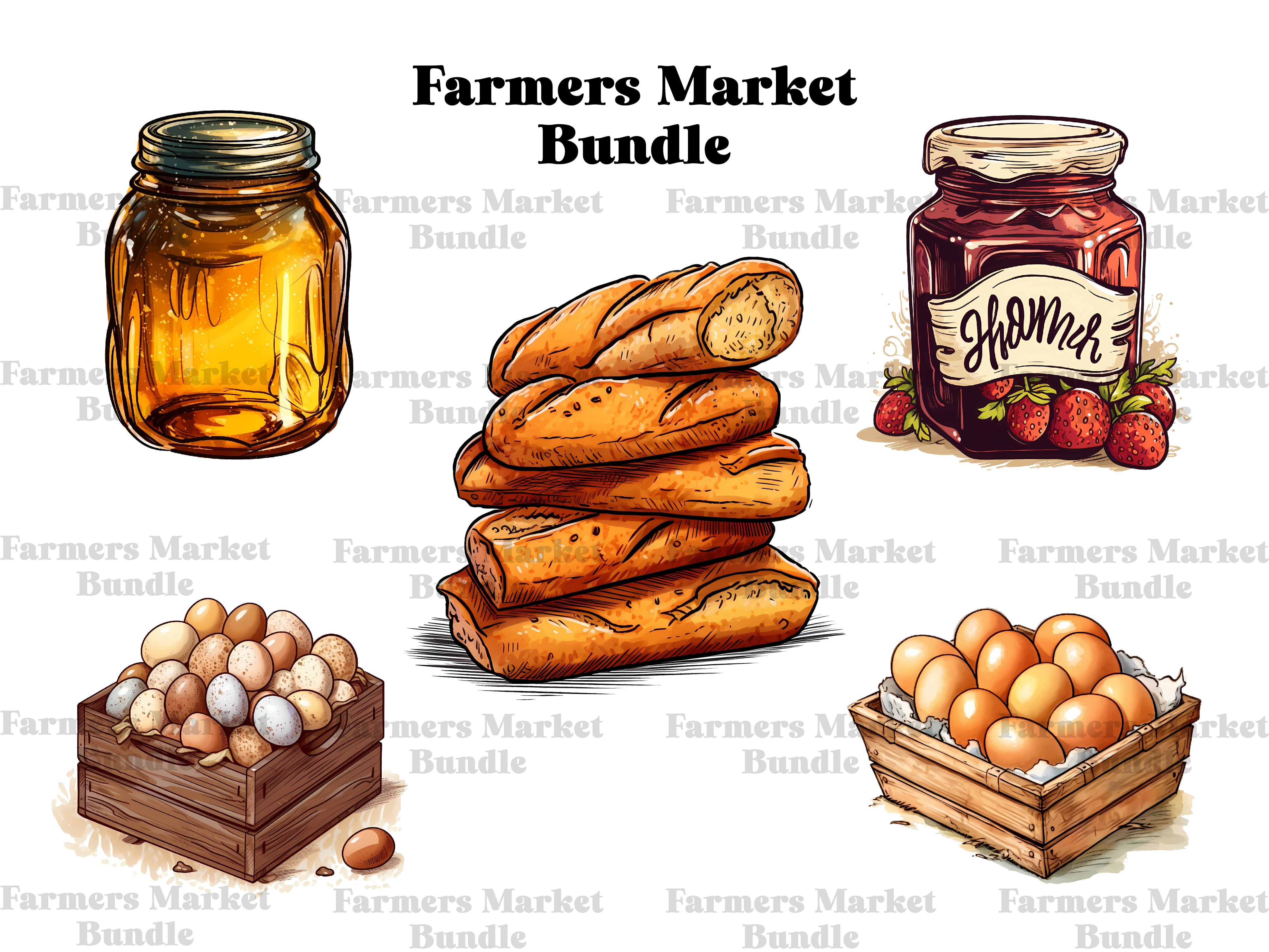 Farmers Market Clipart - CraftNest