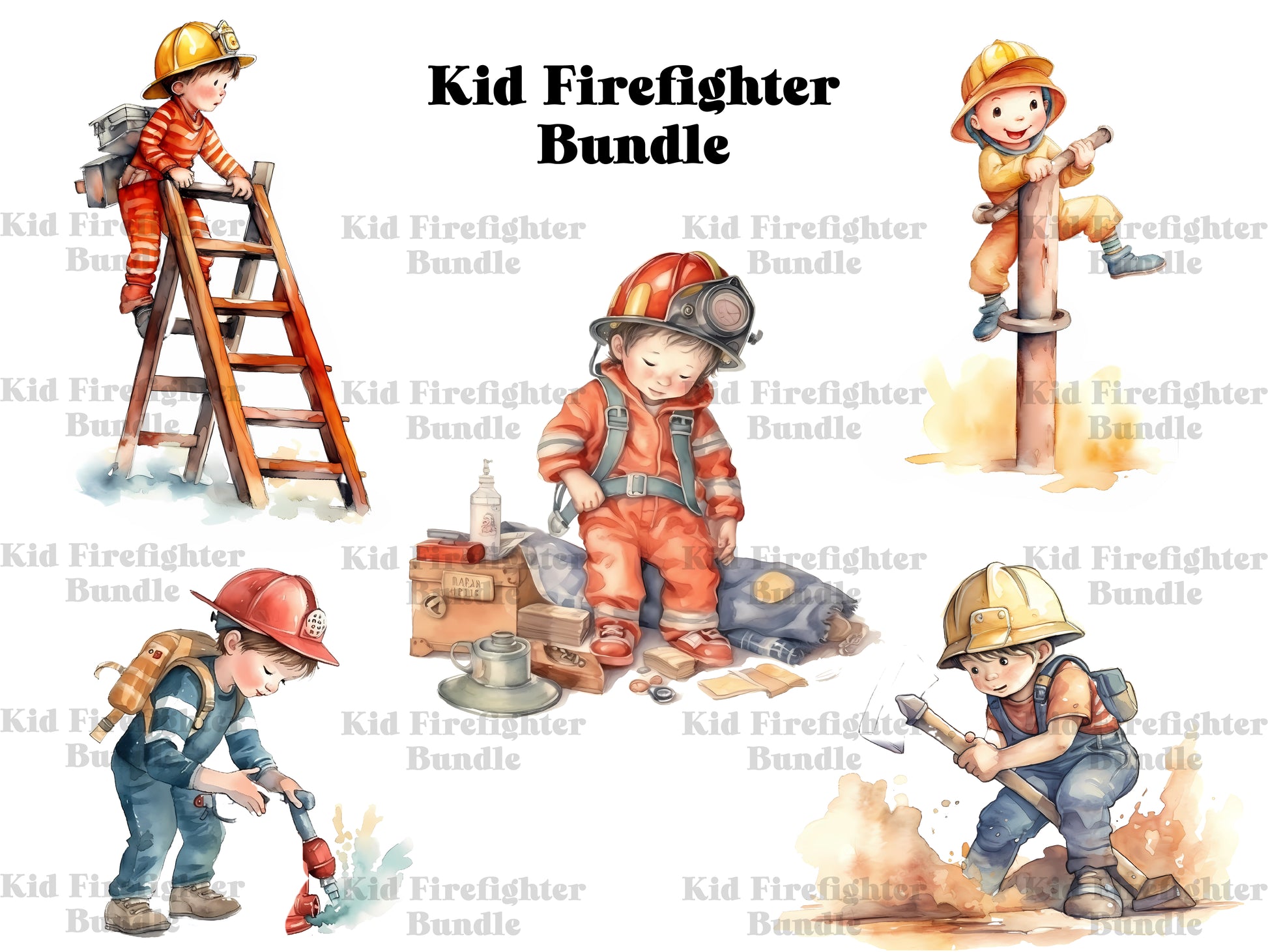 Kid Firefighter Clipart - CraftNest