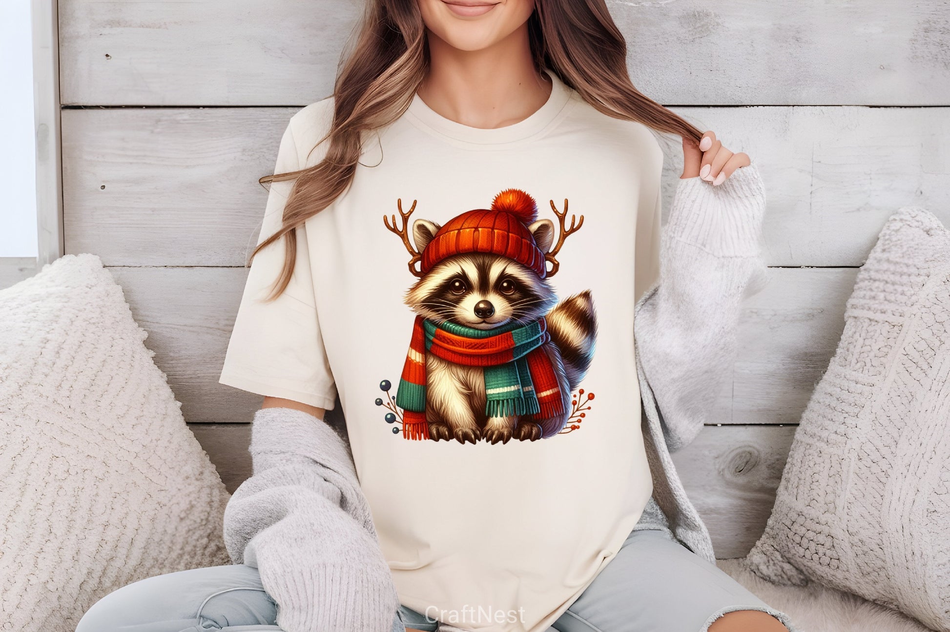 Christmas Raccoons Clipart Bundle - CraftNest - Digital Crafting and Art