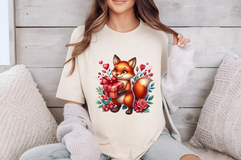 Valentine's Day Fox Clipart Bundle - CraftNest - Digital Crafting and Art