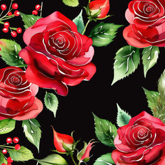 Christmas Roses Seamless Digital Paper - CraftNest - Digital Crafting and Art