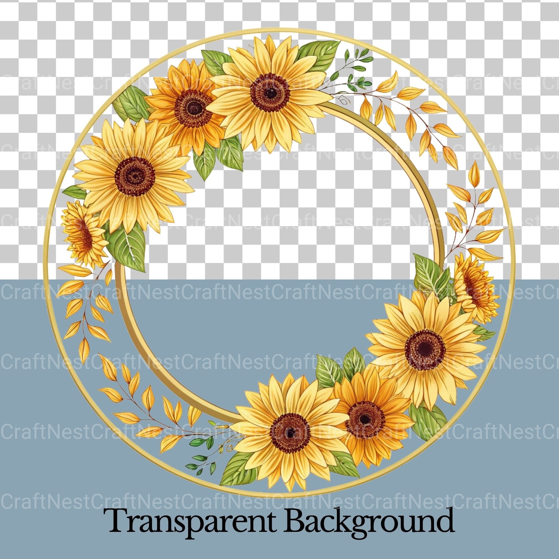 Sunflower Borders Clipart Bundle - CraftNest - Digital Crafting and Art