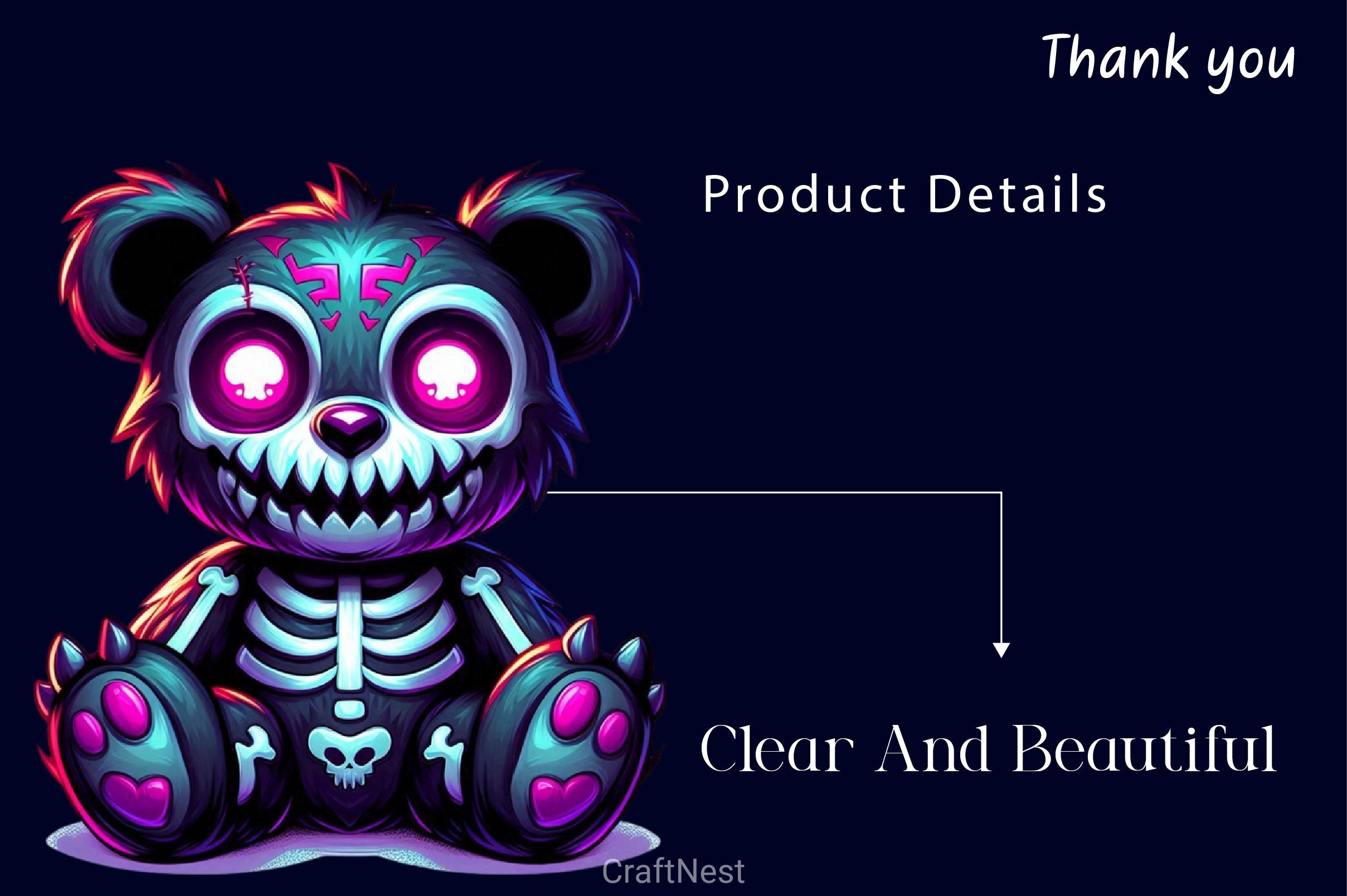 Halloween Scary Teddy Bear Clipart Bundle 2 - CraftNest - Digital Crafting and Art