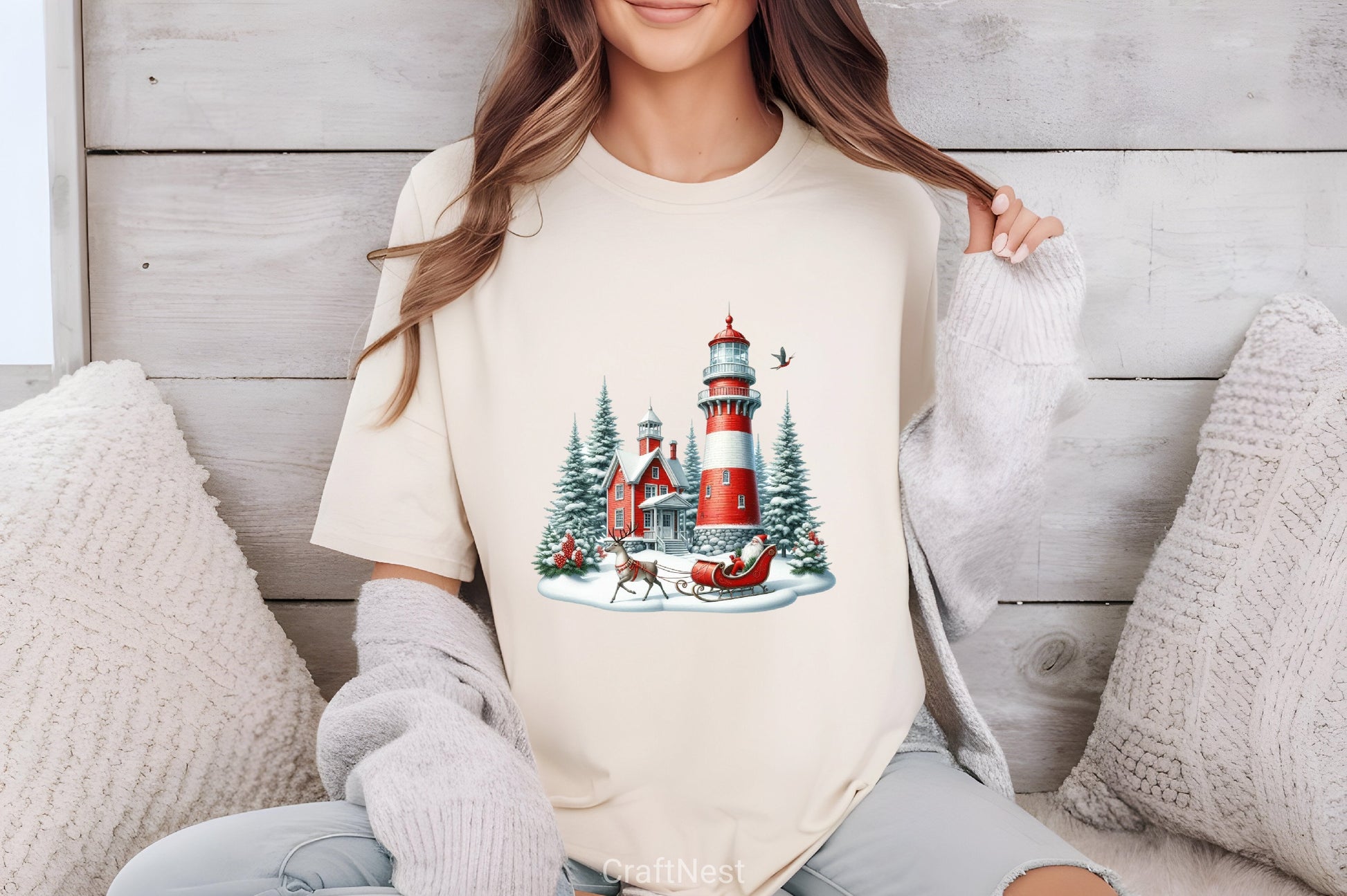 Lighthouse Christmas Clipart Bundle - CraftNest - Digital Crafting and Art