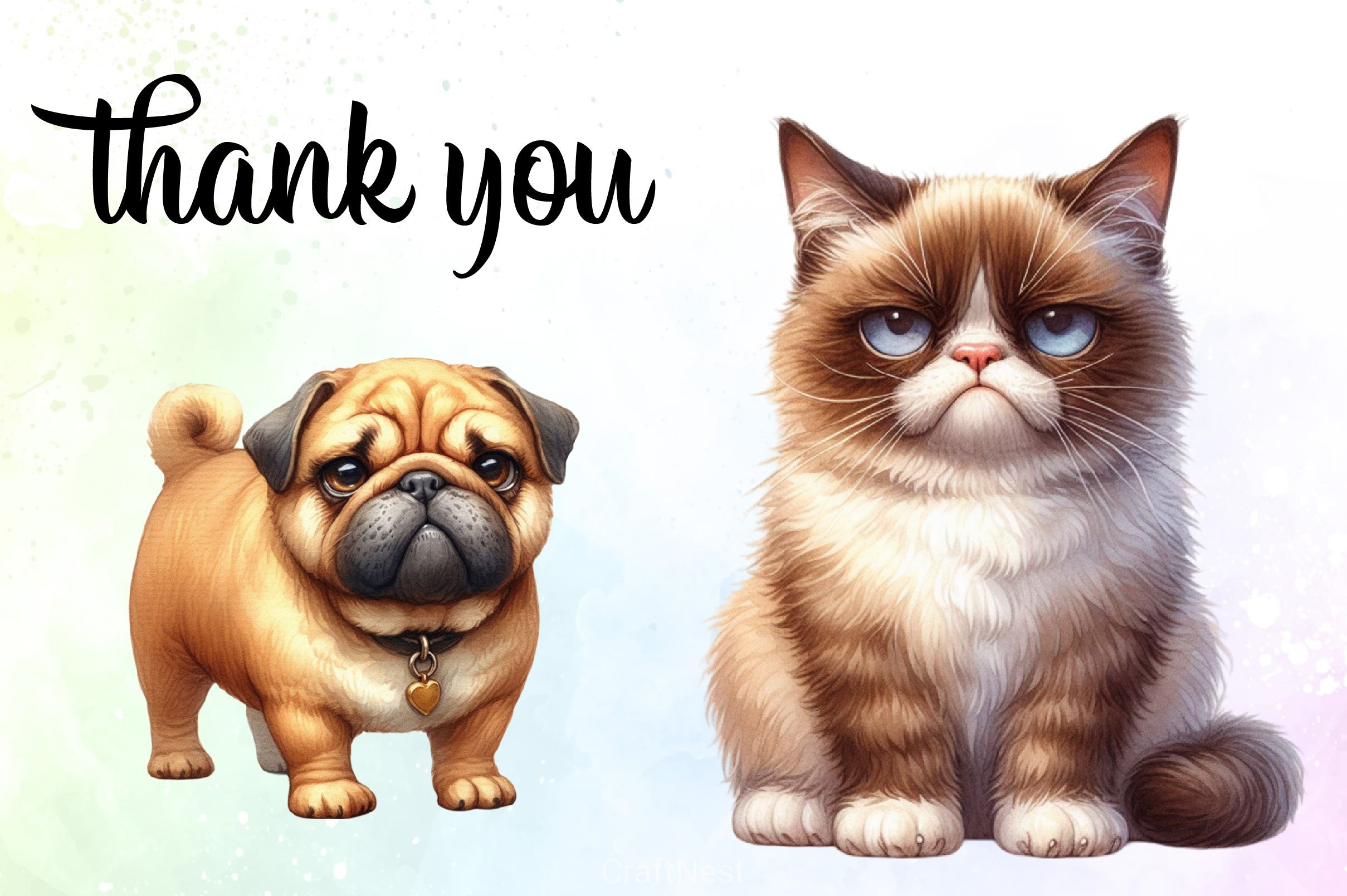 Grumpy Animals Clipart Bundle 3 - CraftNest - Digital Crafting and Art