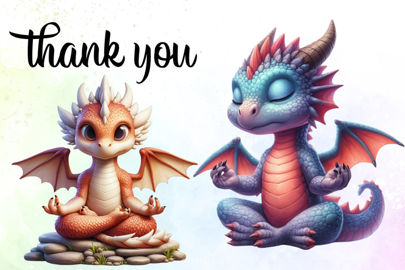 Yoga Dragon Clipart Bundle - CraftNest - Digital Crafting and Art