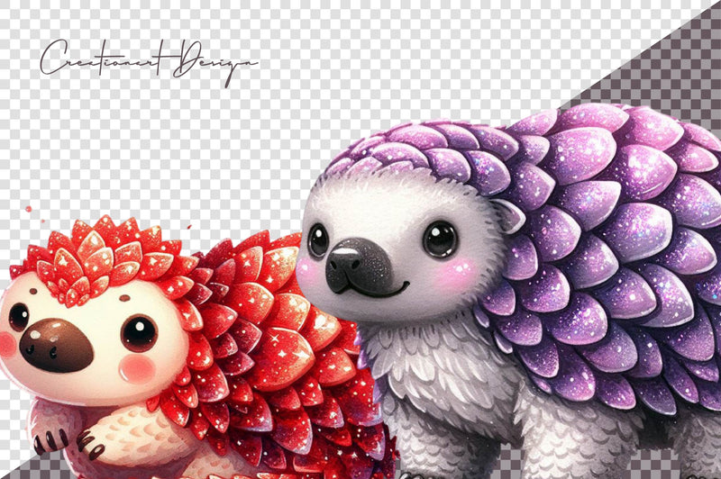Glitter Pangolin Clipart Bundle - CraftNest - Digital Crafting and Art