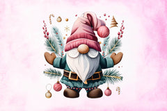 Pink Christmas Gnome Steal Clipart Bundle - CraftNest - Digital Crafting and Art